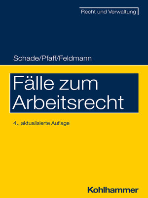 cover image of Fälle zum Arbeitsrecht